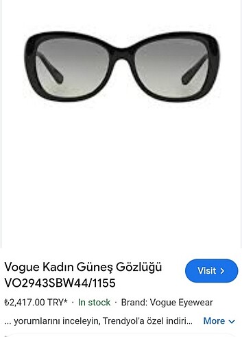 Vogue Vogue Güneş Gözlüğü