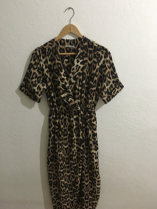 Leopar elbise 