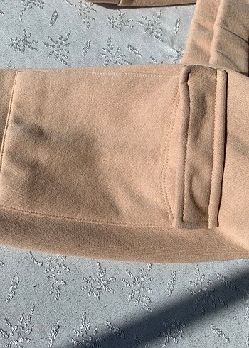 m Beden camel Renk Bej Kapüşonlu Kadın Sweatshirt