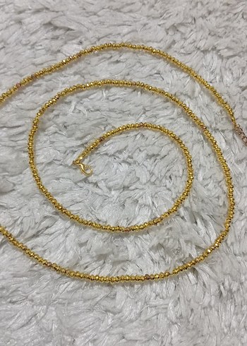 Kadın Boncuklu Altın Vücut Zinciri - Görsel 12