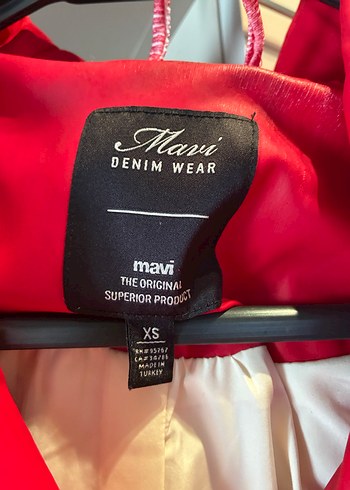 Kadın Kırmızı Midi Yağmurluk Fermuarlı Kapüşonlu - Görsel 4