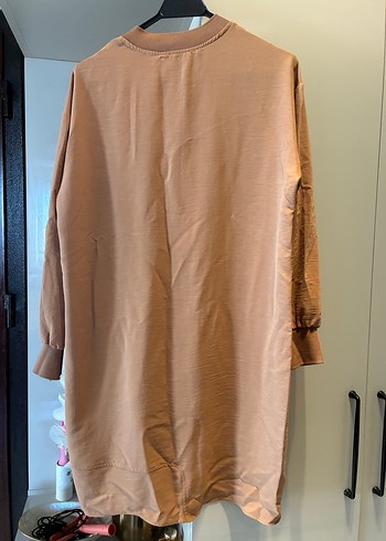 Bej Uzun Kollu Düğmeli Tunik - Görsel 3