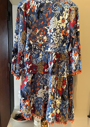 Midi pamuk elbise - Görsel 4