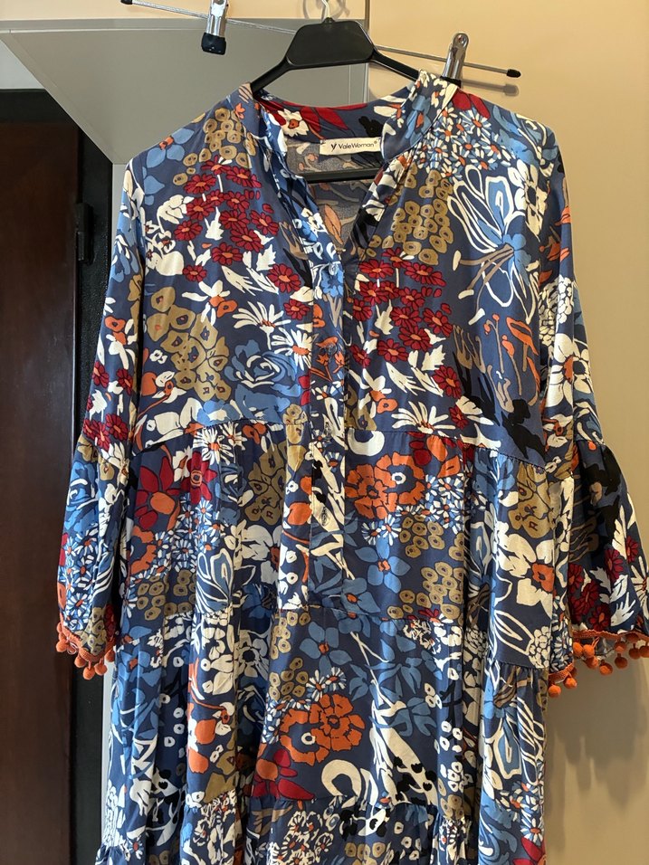 Midi pamuk elbise - Görsel 2