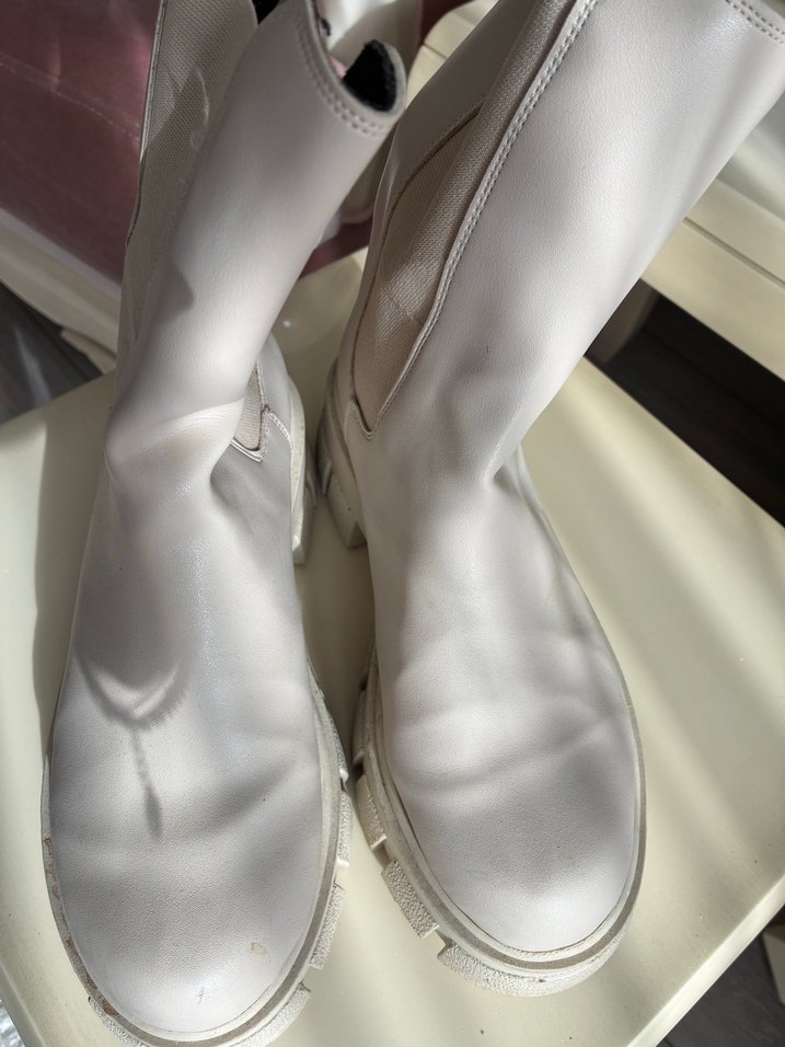 Beyaz Platform Topuklu Kadın Bot - Görsel 2