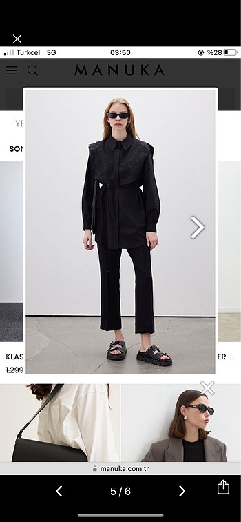 H&M Manuka düz kesim pantolon