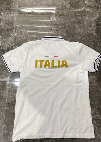 Erkek Beyaz Polo Yaka Kısa Kollu Tişört - Görsel 2