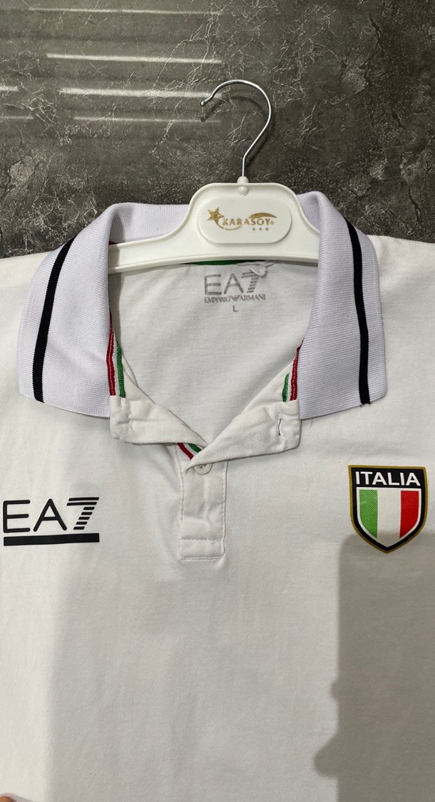 Erkek Beyaz Polo Yaka Kısa Kollu Tişört - Görsel 3