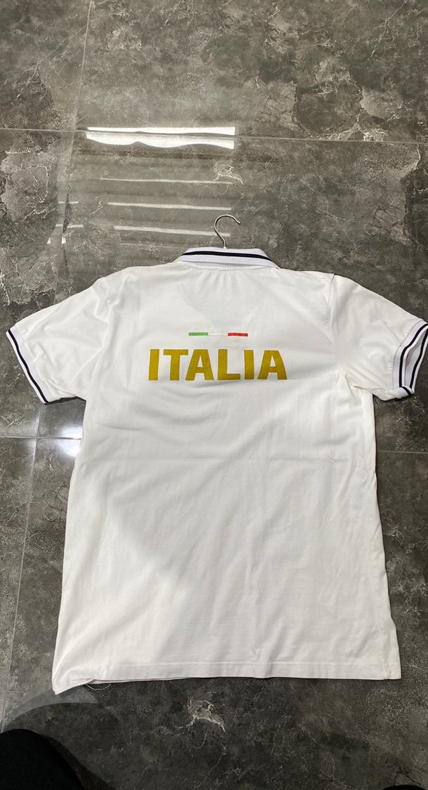 Erkek Beyaz Polo Yaka Kısa Kollu Tişört - Görsel 2