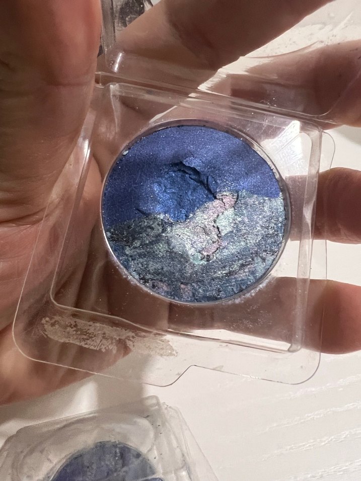 Kadın Mavi Simli Batik Manşet Düğmeleri - Görsel 3