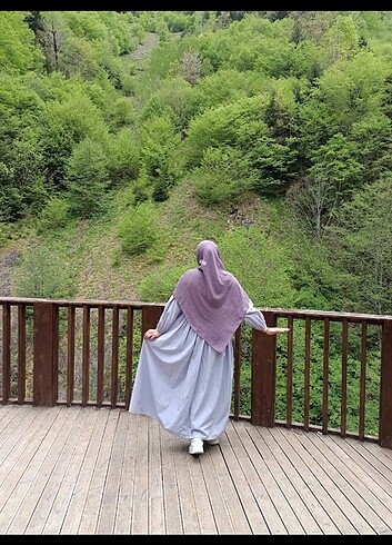 Diğer Tesettür lila elbise