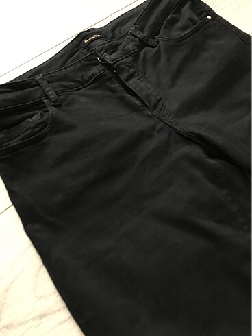 Massimo Dutti Skinny düz siyah pantolon