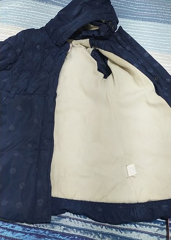 Kız Çocuk Lacivert Kapüşonlu Mont - Görsel 2