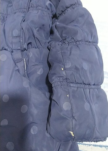 Kız Çocuk Lacivert Kapüşonlu Mont - Görsel 3