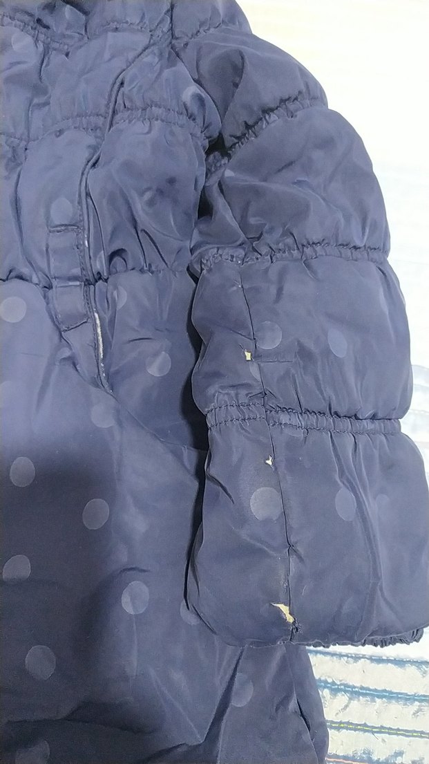 Kız Çocuk Lacivert Kapüşonlu Mont - Görsel 3