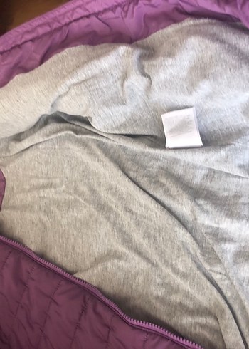 Mor Kapüşonlu Kadın Mont - Görsel 4