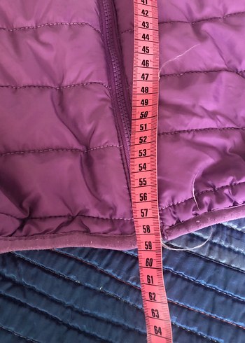 Mor Kapüşonlu Kadın Mont - Görsel 8