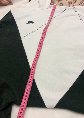 Erkek Beyaz Siyah Örgü Sweatshirt - Görsel 5