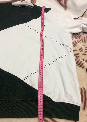 Erkek Beyaz Siyah Örgü Sweatshirt - Görsel 4