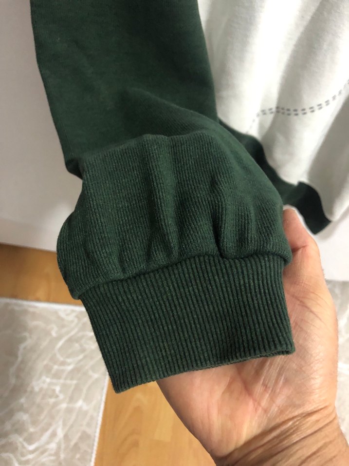 Erkek Beyaz Siyah Örgü Sweatshirt - Görsel 3