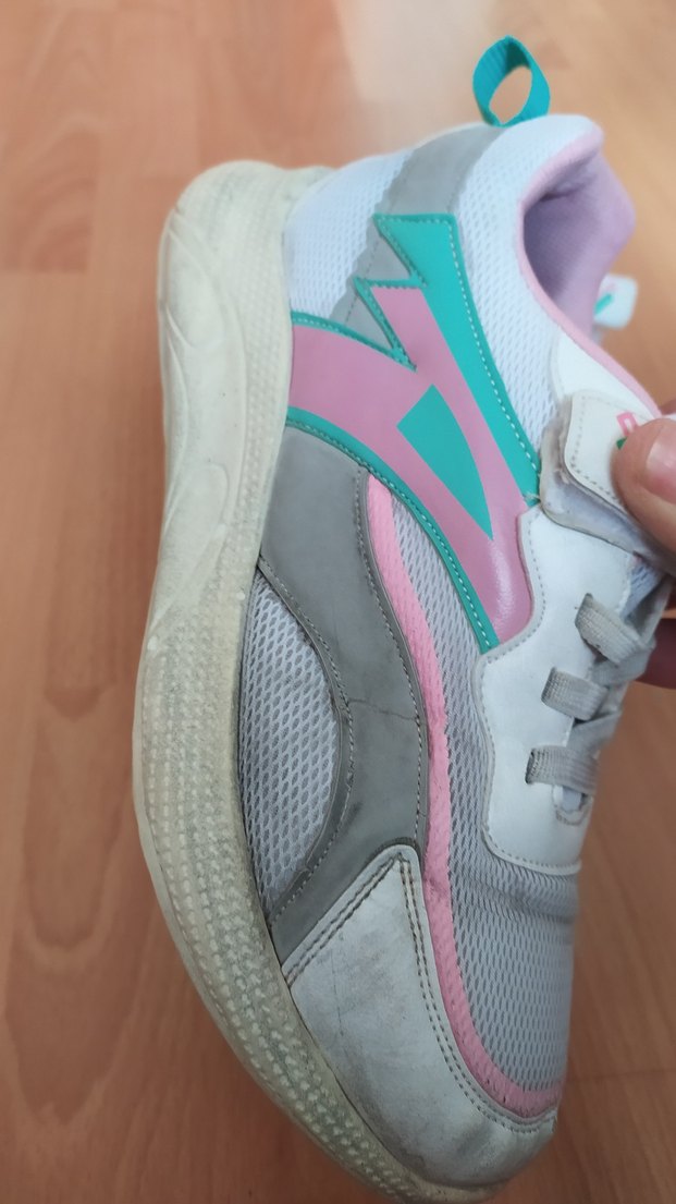 Kız Çocuk Pembe Bağcıklı Cırt Cırtlı Spor Ayakkabı - Görsel 3