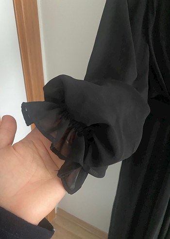 Siyah Kemerli Uzun Kadın Elbise Abiye - Görsel 6