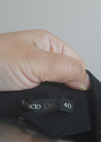 Kruvaze Yaka Siyah Uzun Kollu Ofis Elbisesi - Görsel 6