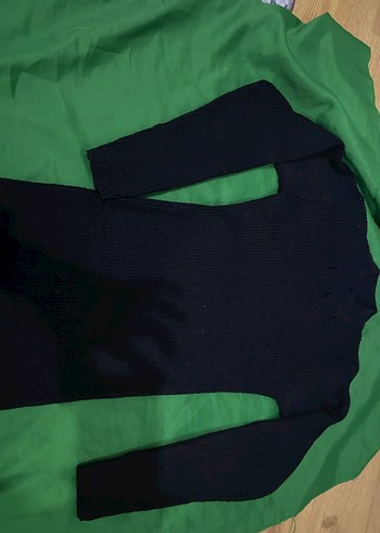 Bershka Siyah Uzun Kollu Triko Elbise - Görsel 3