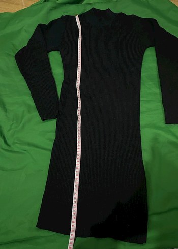 Bershka Siyah Uzun Kollu Triko Elbise - Görsel 5