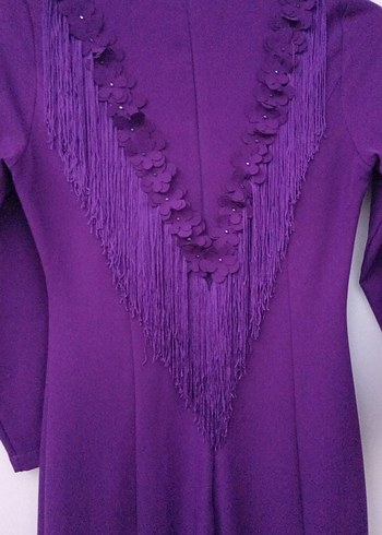 Mor uzun abiye - Görsel 3