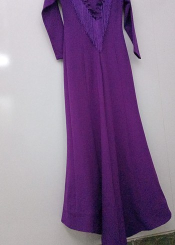 Mor uzun abiye - Görsel 4