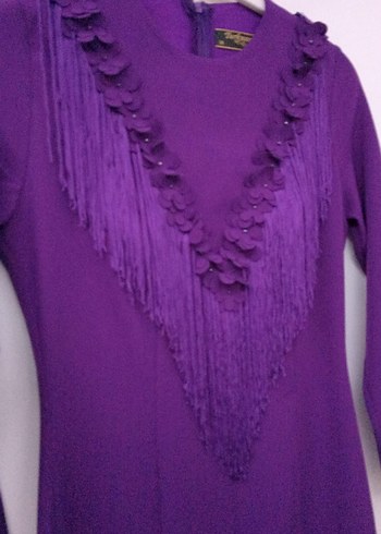 Mor uzun abiye - Görsel 2