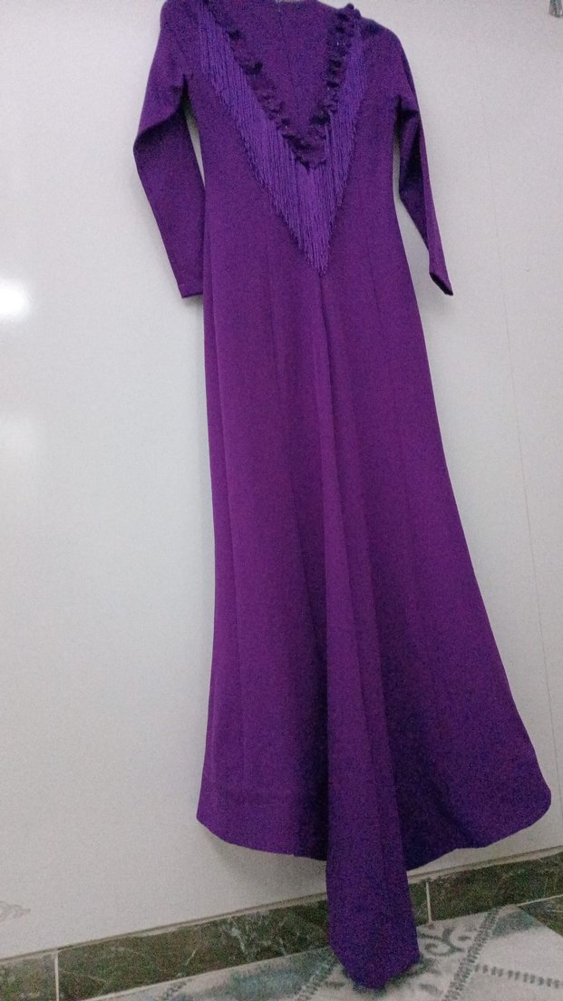 Mor uzun abiye - Görsel 4