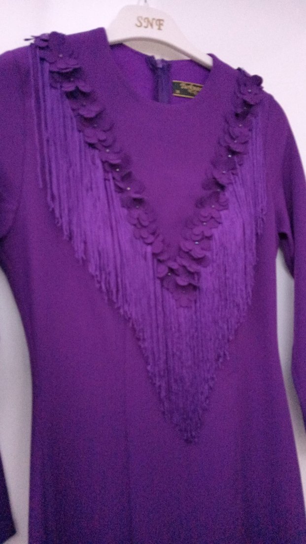 Mor uzun abiye - Görsel 2