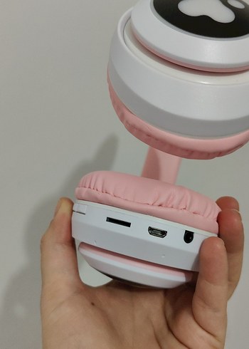 Pembe Kablosuz Kedi Kulaklık STN-28 - Görsel 4