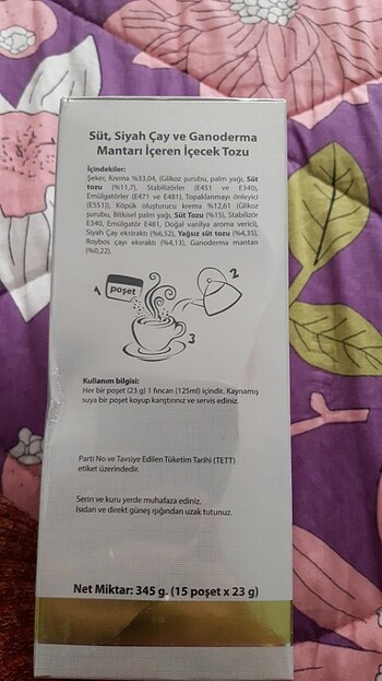 diğer Beden Ganoexcel Sütlü Çay
