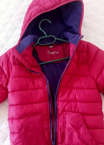 Kız Çocuk Pembe Fermuarlı Mont - Görsel 6