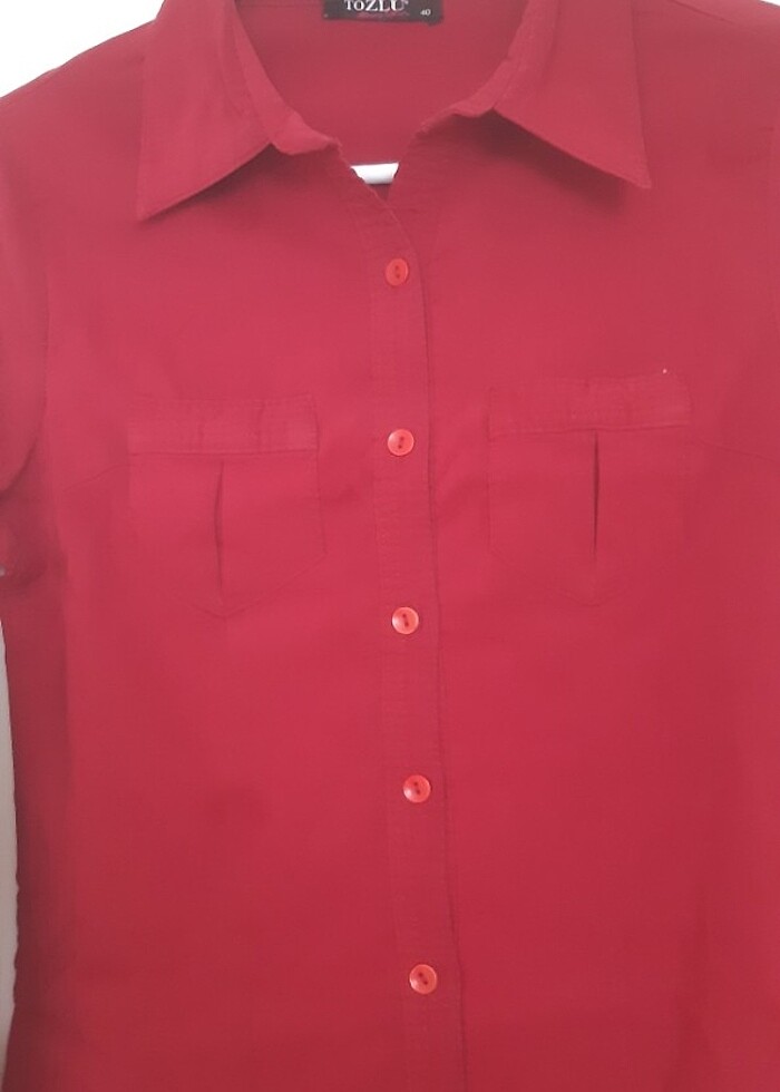 Tozlu marka bordo gomlek - Görsel 4