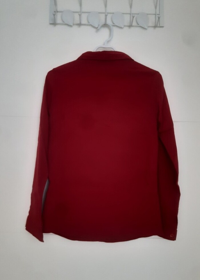 Tozlu marka bordo gomlek - Görsel 5