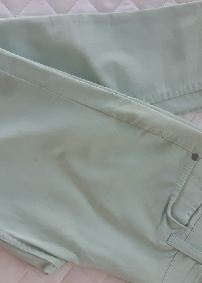 Turkuaz rengi pantolon  - Görsel 4