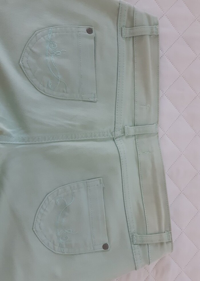 Turkuaz rengi pantolon  - Görsel 5