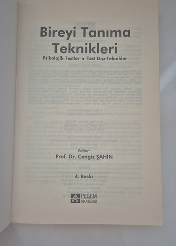 Bireyi Tanıma Teknikleri Kitabı - Görsel 3