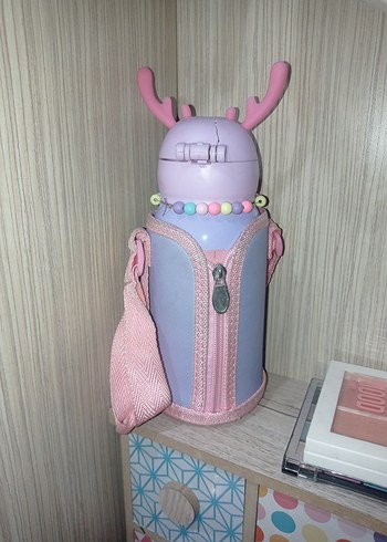 Unicorn Mor Çocuk Termosu ve Kılıfı - Görsel 4