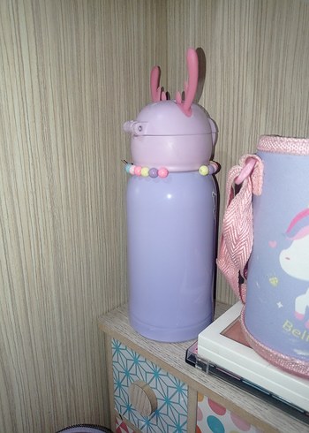 Unicorn Mor Çocuk Termosu ve Kılıfı - Görsel 7