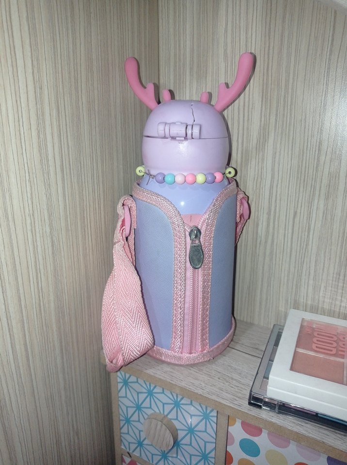 Unicorn Mor Çocuk Termosu ve Kılıfı - Görsel 4