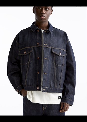 Erkek Lacivert Denim Ceket