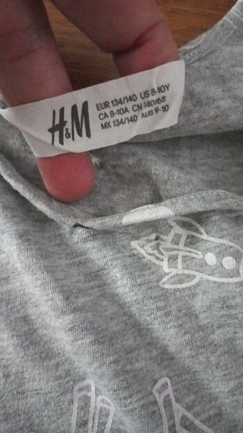 8 Yaş Beden gri Renk H&M çocuk elbise