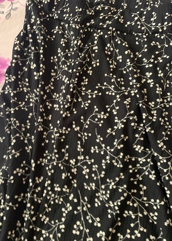 Siyah Desenli Uzun Hamile Etek - Görsel 2