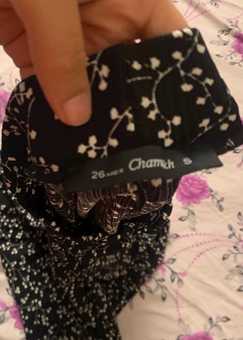 Siyah Desenli Uzun Hamile Etek - Görsel 3