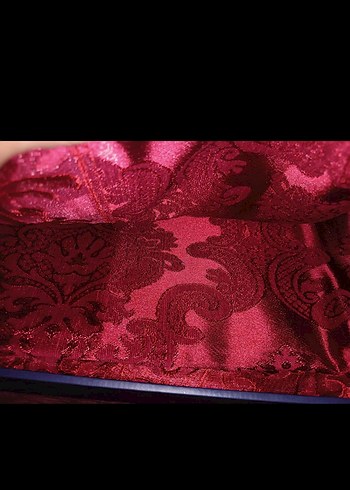 Bordo Nakışlı Nevresim Takımı - Görsel 2